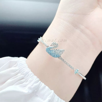 PULSERA ICONIC SWAN CISNE RODIO SWAROVSKI + REGALO